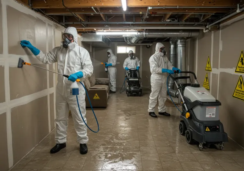 Basement Moisture Removal and Structural Drying process in Stevens Point, WI